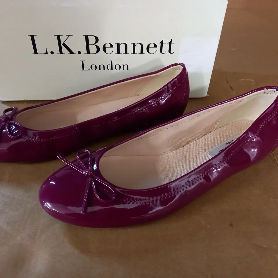 PAIR OF L.K.BENNET PURPLE SLIDE ON SHOES - 39