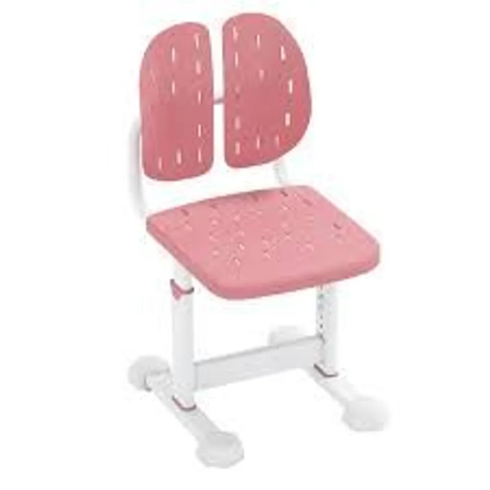 BOXED COSTWAY PINK CHILDREN'S OFFICE CHAIR WITH ADJUSTABLE HEIGHT AND DOUBLE BACK 