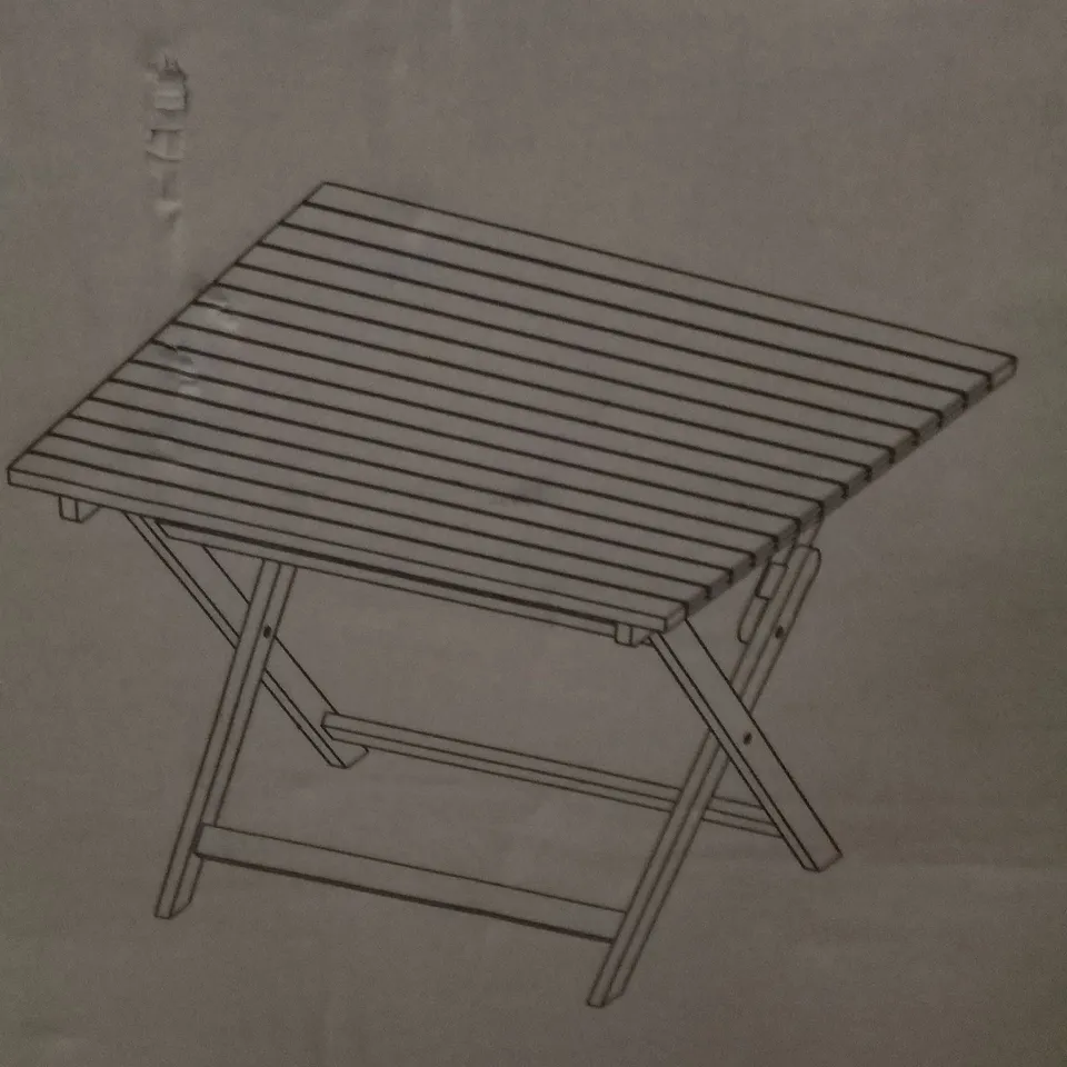 BOXED DENIA FOLDING WOODEN TABLE 