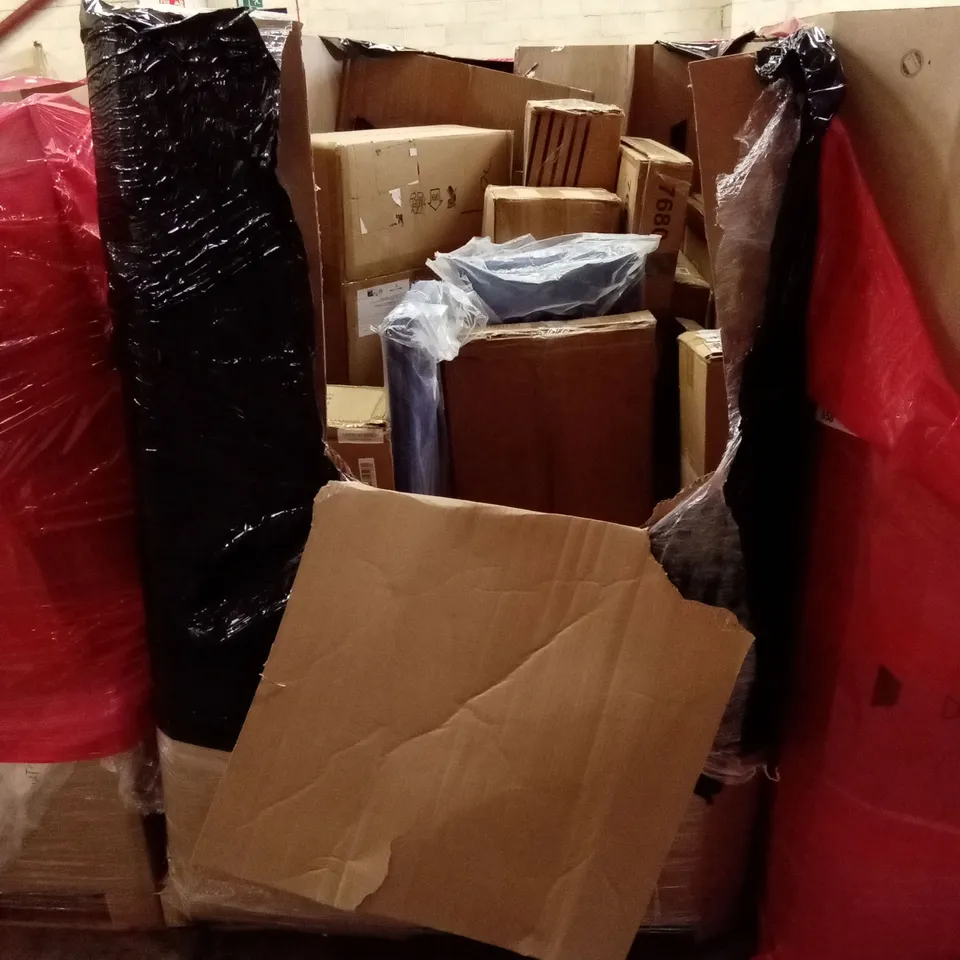 PALLET OF ASSORTED HOUSEHOLD GOODS & PRODUCTS TO INCLUDE; FOOD DEHYDRATOR, PORTABLE AIR COOLER, BOXED FURNITURE ETC