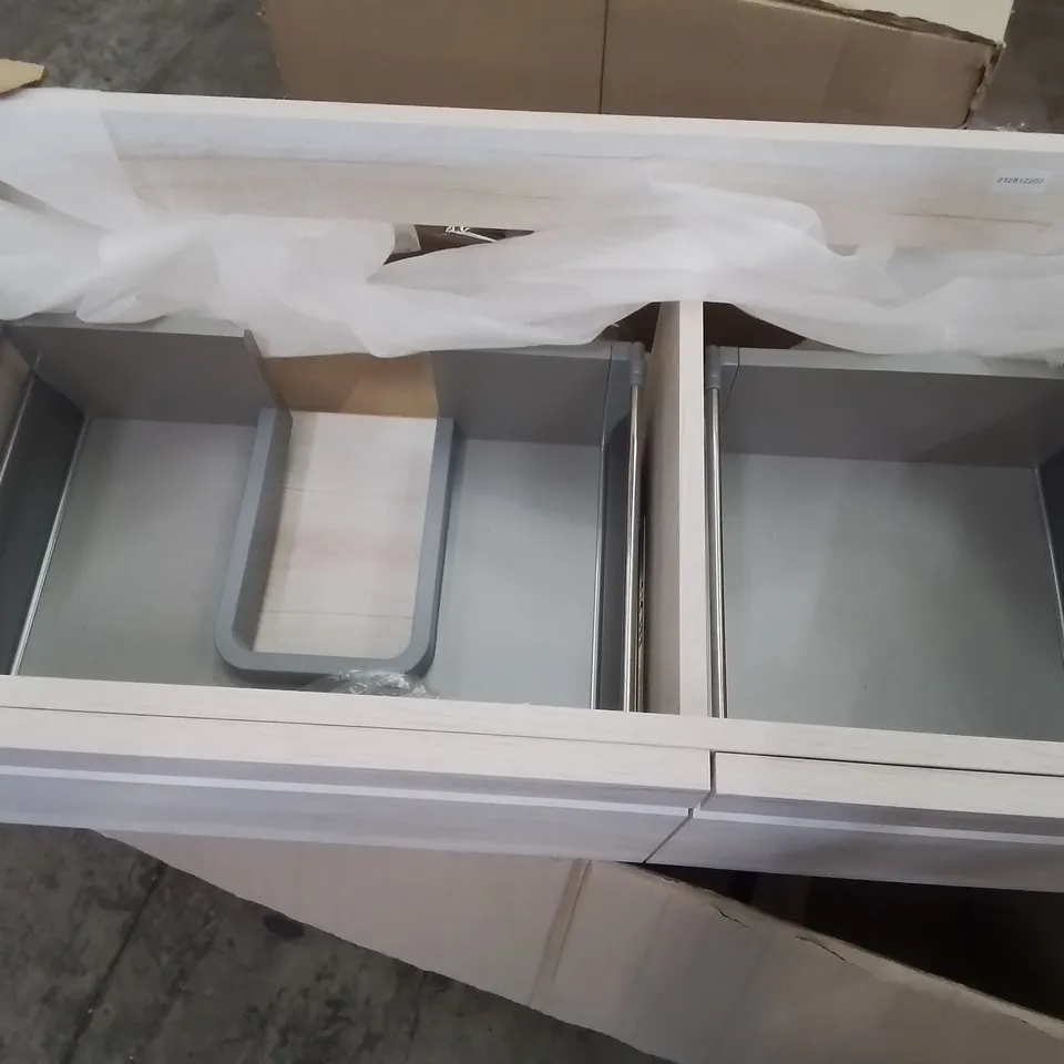 BOXED AS NEW CALYPSO LORETO WALL HUNG VANITY UNIT - 1000MM IN LIMED OAK