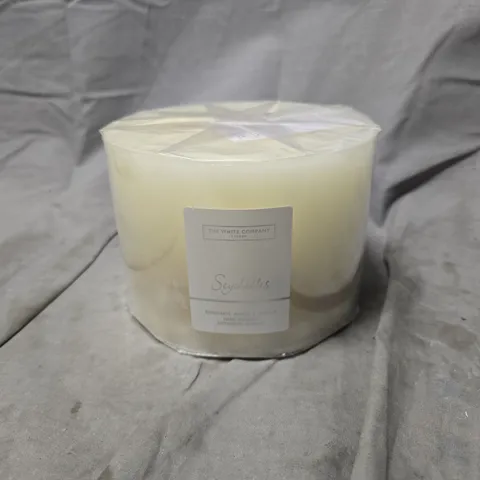 THE WHITE COMPANY SEYCHELLES LARGE BOTANICAL CANDLE – BERGAMOT, AMBER & VANILLA (HAND POURED)