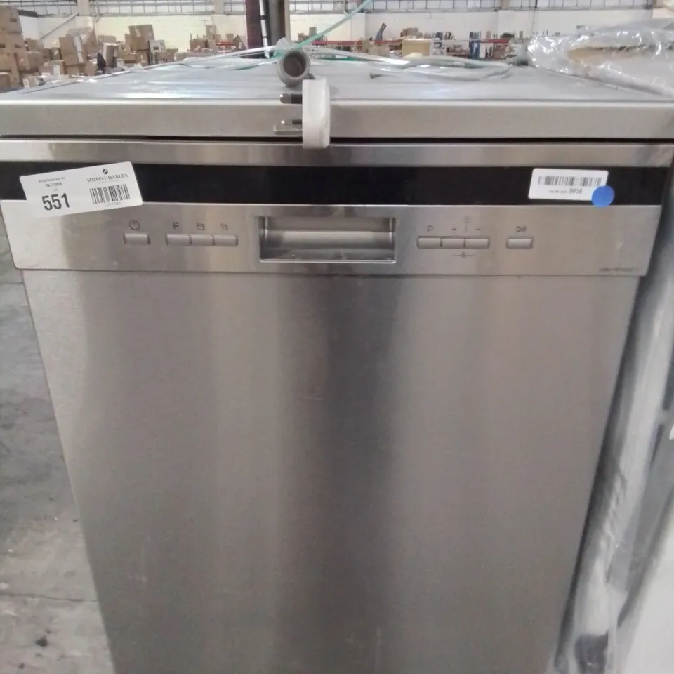 COMFEE' FREESTANDING DISHWASHER FD1435E-X WITH 14 PLACE SETTINGS, FULL SIZE, WHISPER QUIET 44DB, WIDE LED DISPLAY, SILVER