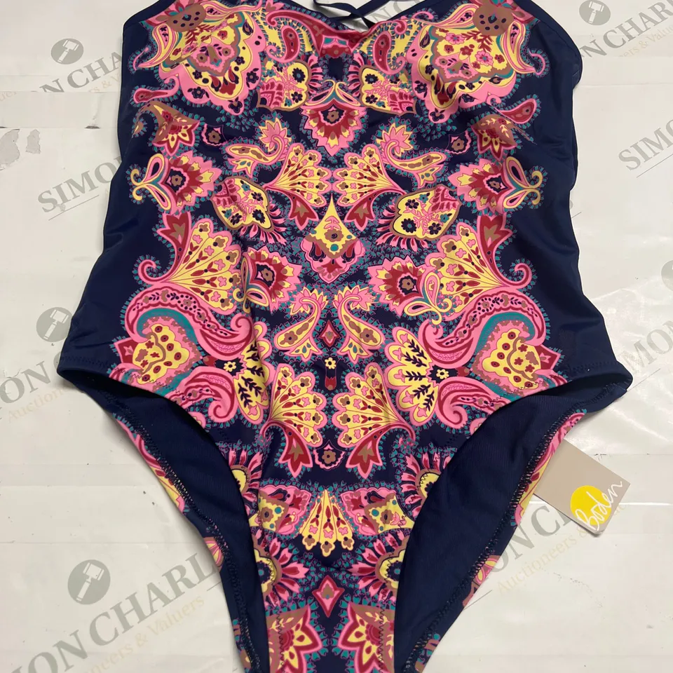 BODEN SCOOP TIE BACK SWIMSUIT IN PINK SIZE 10