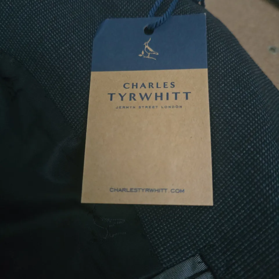 CHARLES TYRWHITT CHARCOAL GREY SLIM-FIT SUIT JACKET, 42R