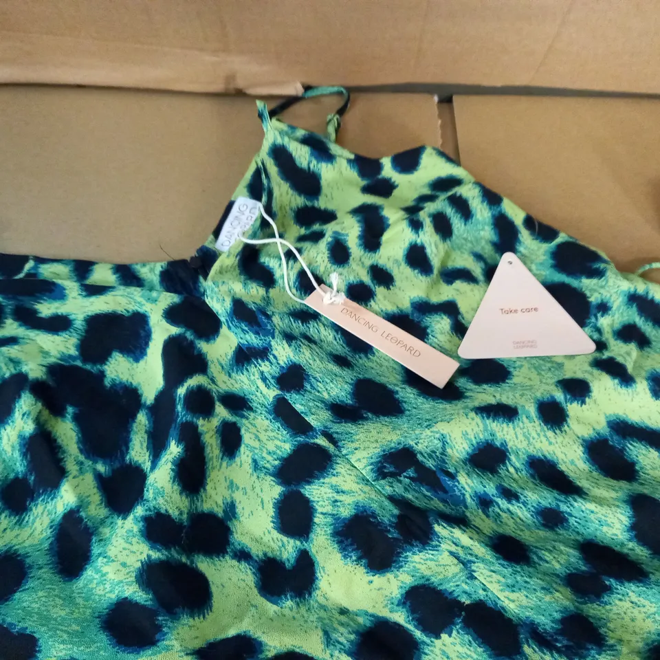 DANCING LEOPARD GREEN SLEEVELESS PLAYSUIT - 10