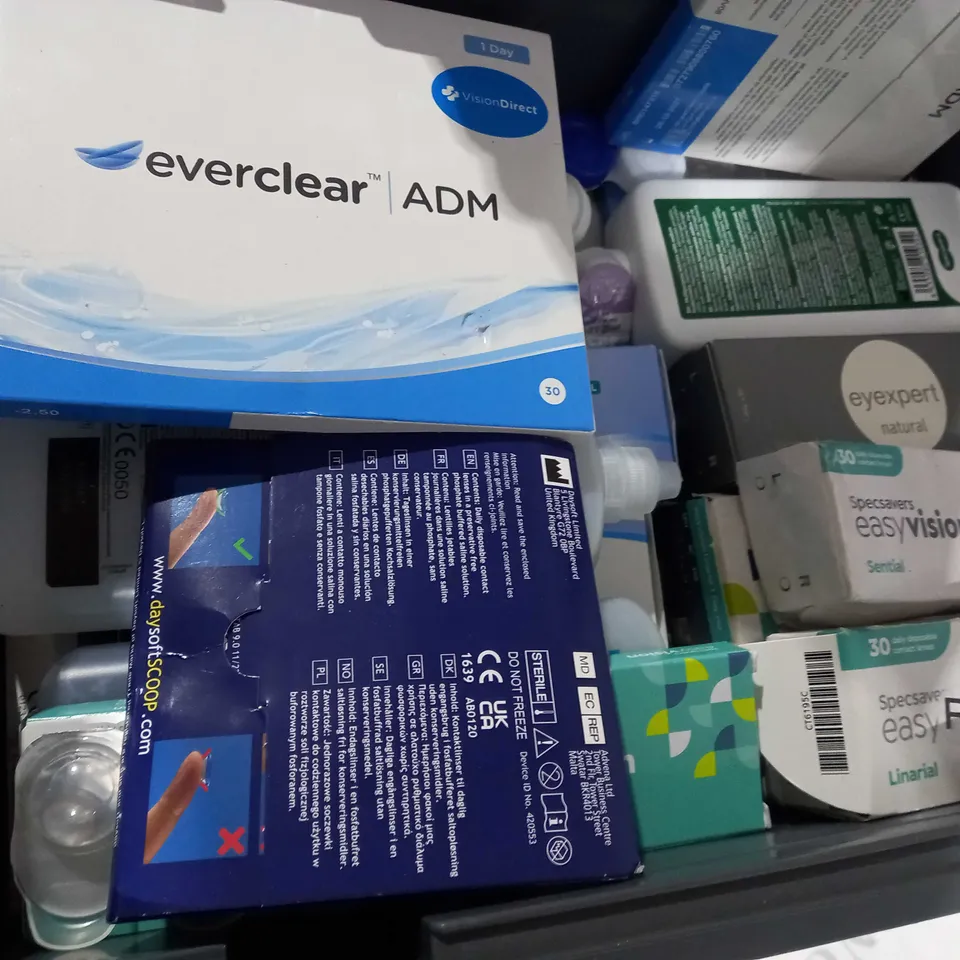 APPROX 20 ITEMS TO INCLUDE ACUVUE, EVERCLEAR, EASYVISION SOLUTION