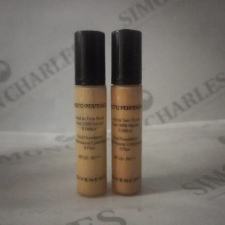 BOX OF APPROX 12 X 10ML ASSORTED GIVENCHY PHOTO'PERFEXION FLUID FOUNDATION #0 PERFECT LINEN & #6 PERFECT HONEY 