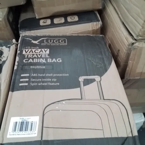 BOXED LUGG 15INCH VACAY TRAVEL CABIN BAG SKYBLUE 