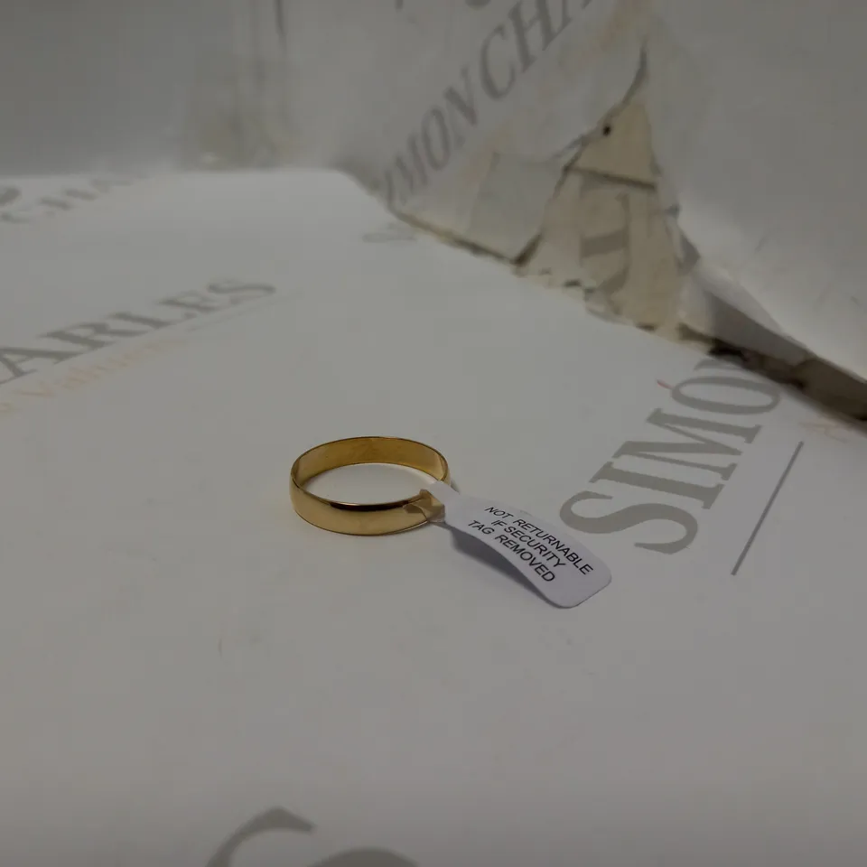 9CT YELLOW GOLD PERSONALISED BAND RING  RRP £199