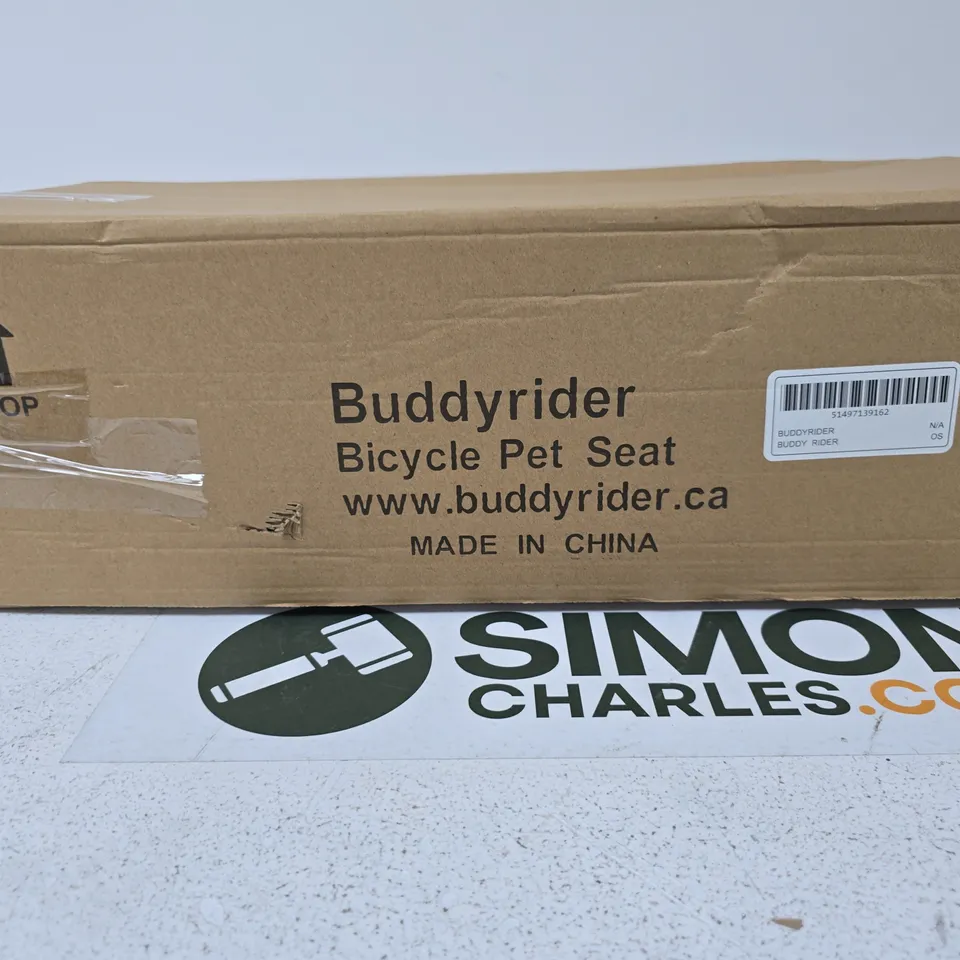 BUDDYRIDER BICYCLE PET SEAT – BOXED