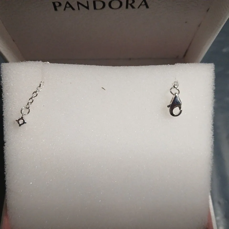 PANDORA BRACELET WITH RED HEART CHARM – BOXED