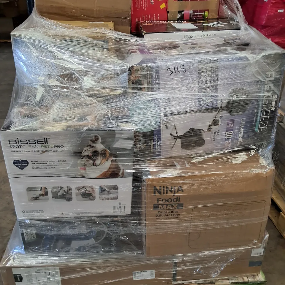 PALLET OF APPROXIMATELY 23 UNPROCESSED RAW RETURN HOUSEHOLD AND ELECTRICAL GOODS TO INCLUDE;