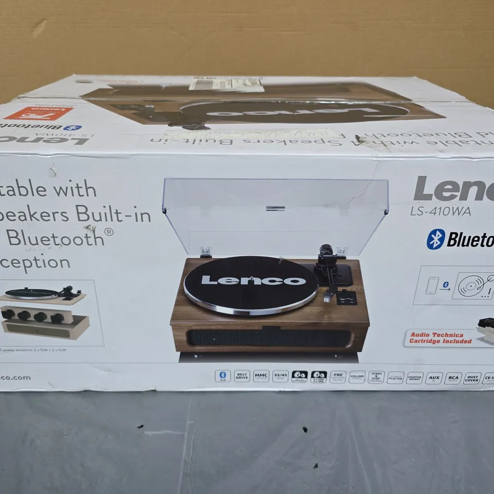 LENCO LS-410WA TURNTABLE WITH BLUETOOTH – BOXED