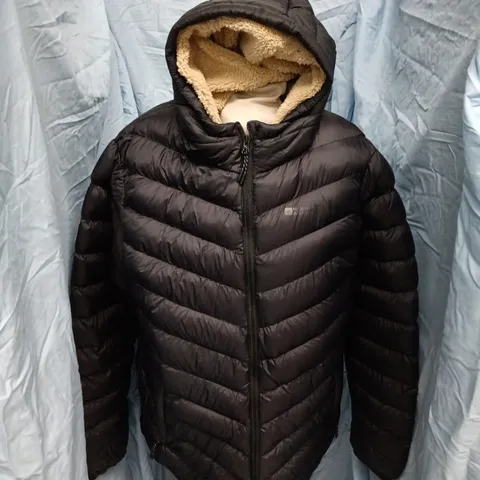 MOUNTAIN WAREHOUSE HOODED PUFFER JACKET – UK 18 (EU 46) – BLACK