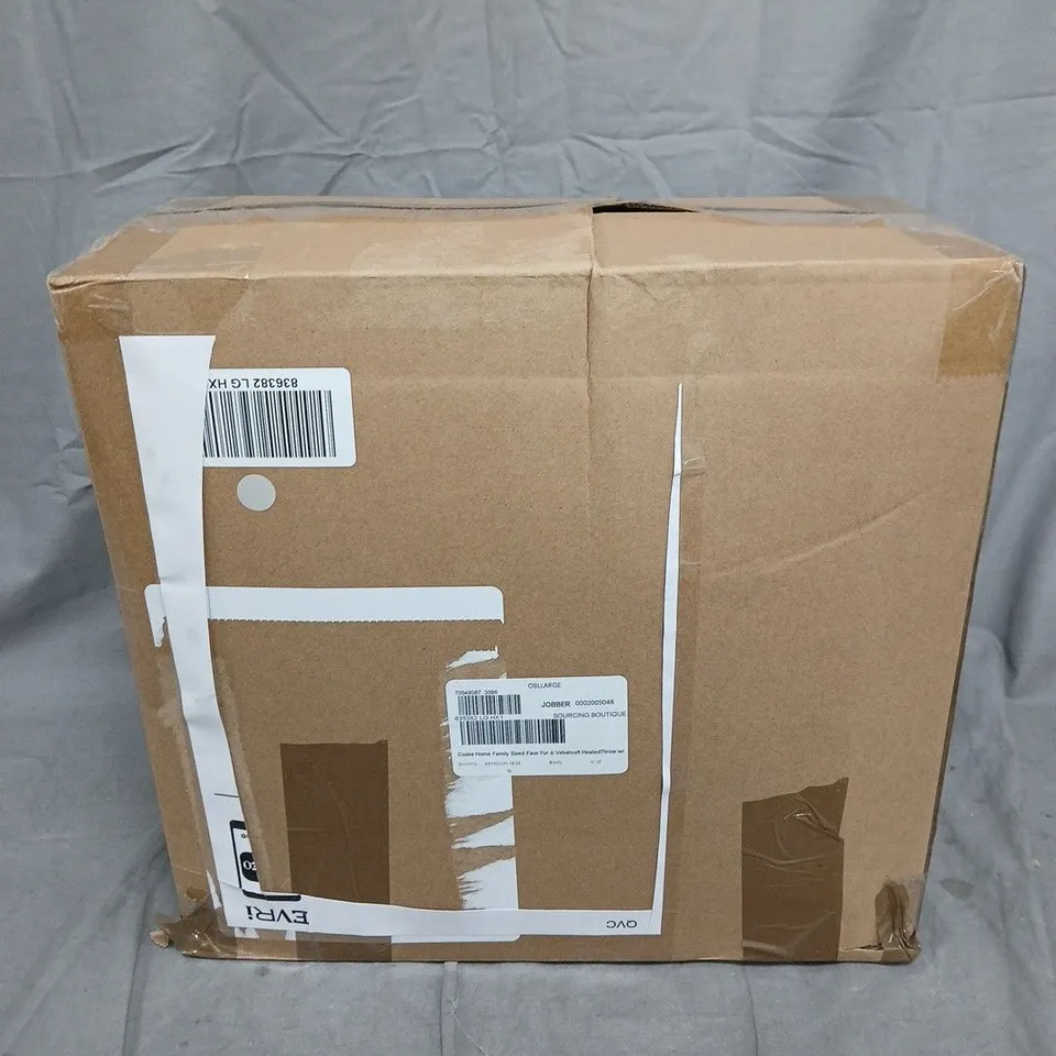 COZEE HOME FAMILY SIZED FAUX FUR & VELVETSOFT HEATED THROW