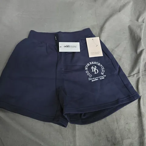 ODD MUSE NAVY SHORTS WITH RESORT CLUB LOGO β MENβS