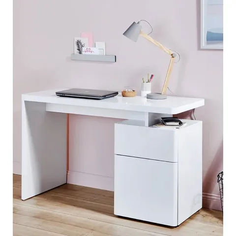  BOXED ALTHEA WRITING DESK - ROUGH SAWN OAK (1 BOX)