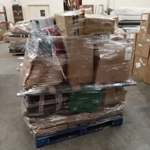 PALLET OF ASSORTED HOUSEHOLD GOODS AND PRODUCTS TO INCLUDE; TELESCOPIC LADDER, TROLLEY, STORAGE JARS, STEAM MOP ETC