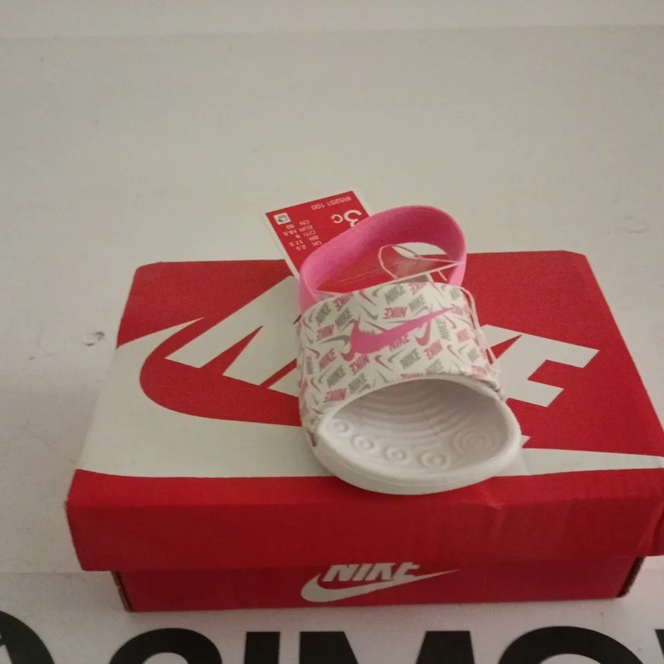 NIKE KAWA SLID PINK GLOW KIDS UK 2.5 BOXED