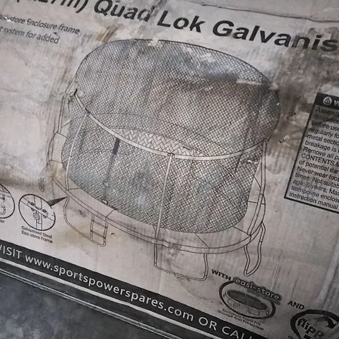 BOXED 14FT QUAD LOK GALVANISED TRAMPOLINE 
