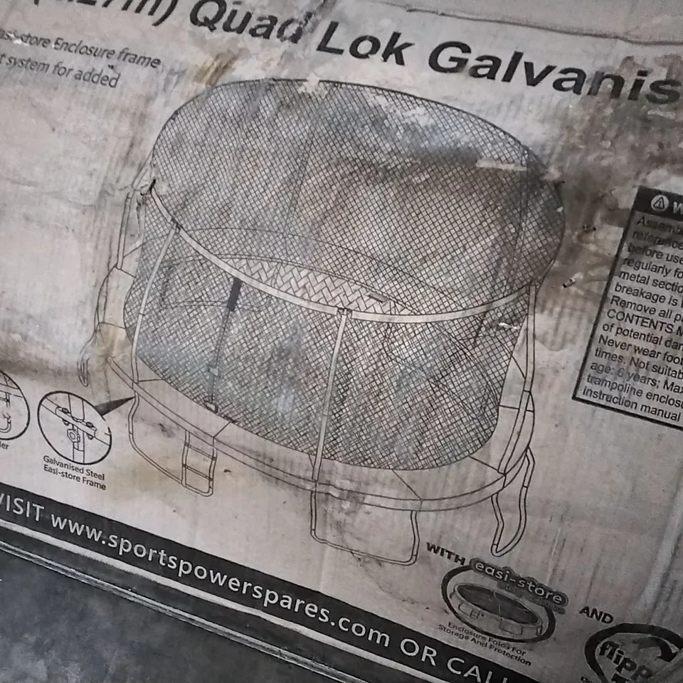 BOXED 14FT QUAD LOK GALVANISED TRAMPOLINE