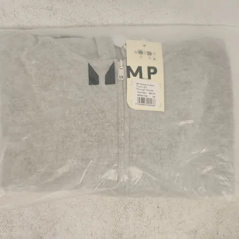 BAGGED MY PROTEIN WOMEN'S SOFT TOUCH ZIP-THROUGH HOODIE IN GREY MARL SIZE XS