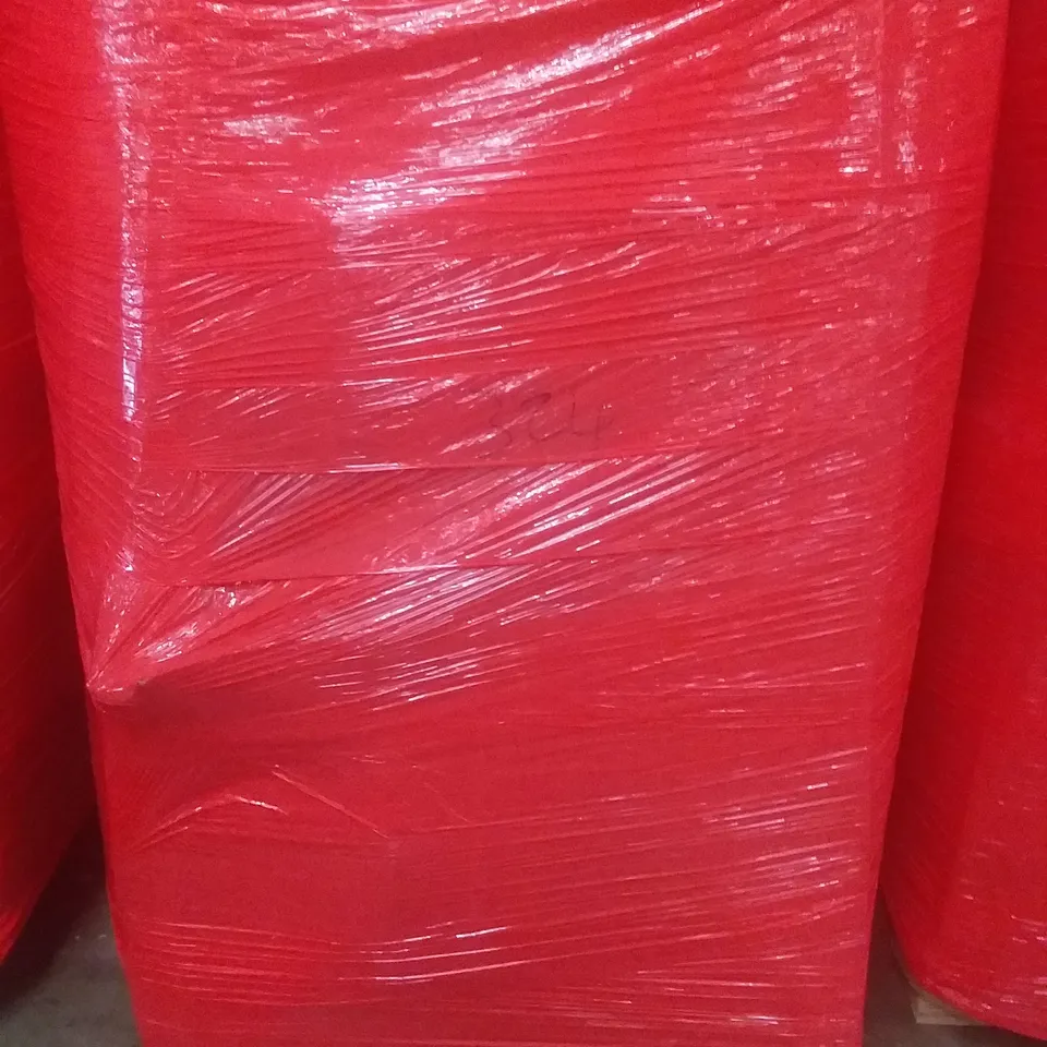 PALLET OF ASSORTED ITEMS INCLUDING GARMENT ROLLING RACK, ADJUSTABLE TABLE, COT MATTRESS, ACRYLIC PAINT SET