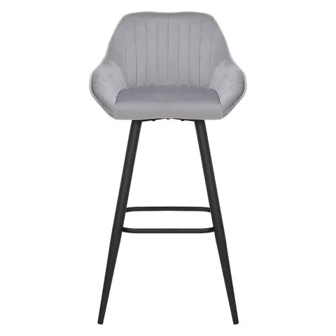 BOXED HENNEN 76CM BAR STOOL - GREY (1 BOX)