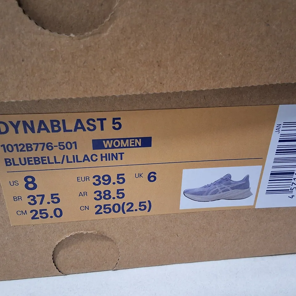 ASICS DYNABLAST 5 WOMEN'S RUNNING SHOES – LILAC/BLUEBELL, UK 6 (US 8, EUR 39.5)