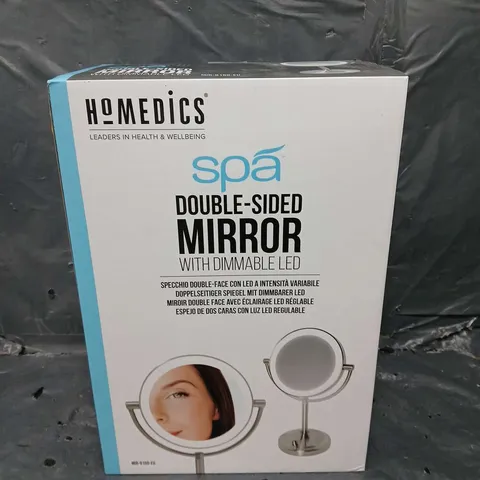 BOXED HOMEDICS SPA DOUBLE SIDED MIRROR WITH DIMMABLE LED 