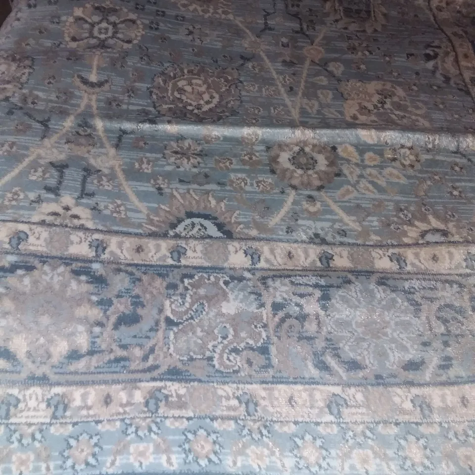 USAK DARK BLUE AND LIGHT BLUE CARPET 