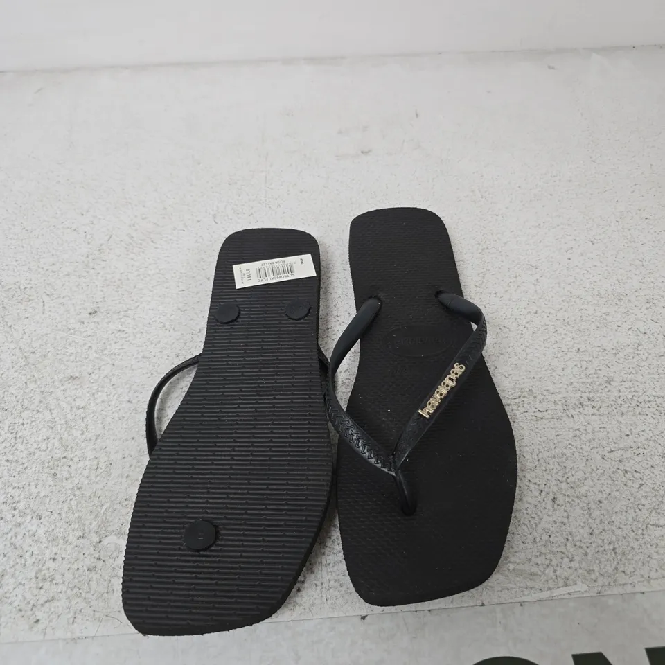 HAVAIANAS BLACK FLIP-FLOPS (EU 37-38)