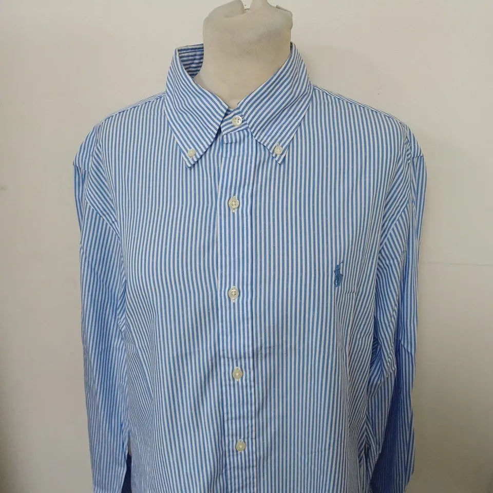 POLO RALPH LAUREN PIN STRIPE BUTTON SHIRT SIZE 16