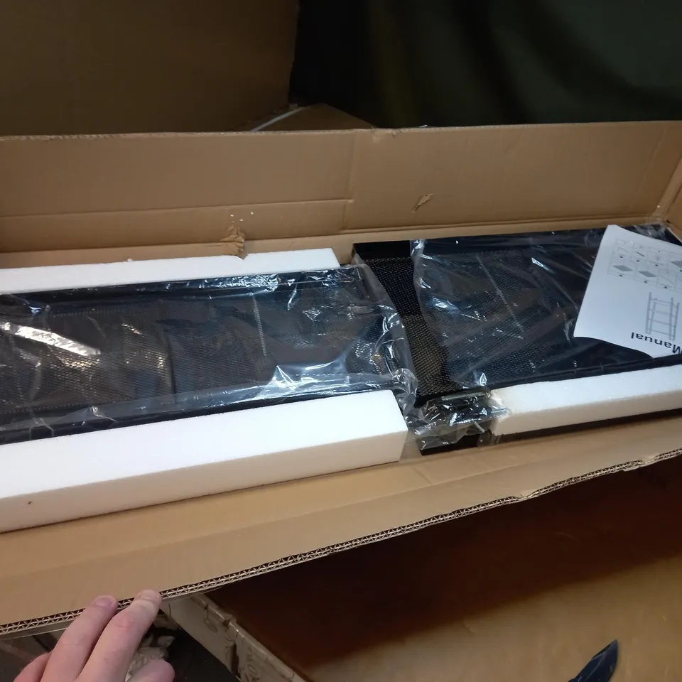 TCJ FOUR TIER STORAGE SHELF RACK - BLACK, LARGE