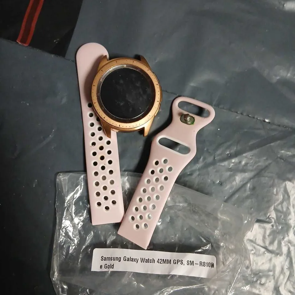 SAMSUNG GALAXY WATCH 42MM GPS SM-R810 – GOLD WITH PINK STRAP