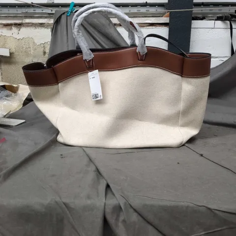 BEIGE AND BROWN BAG