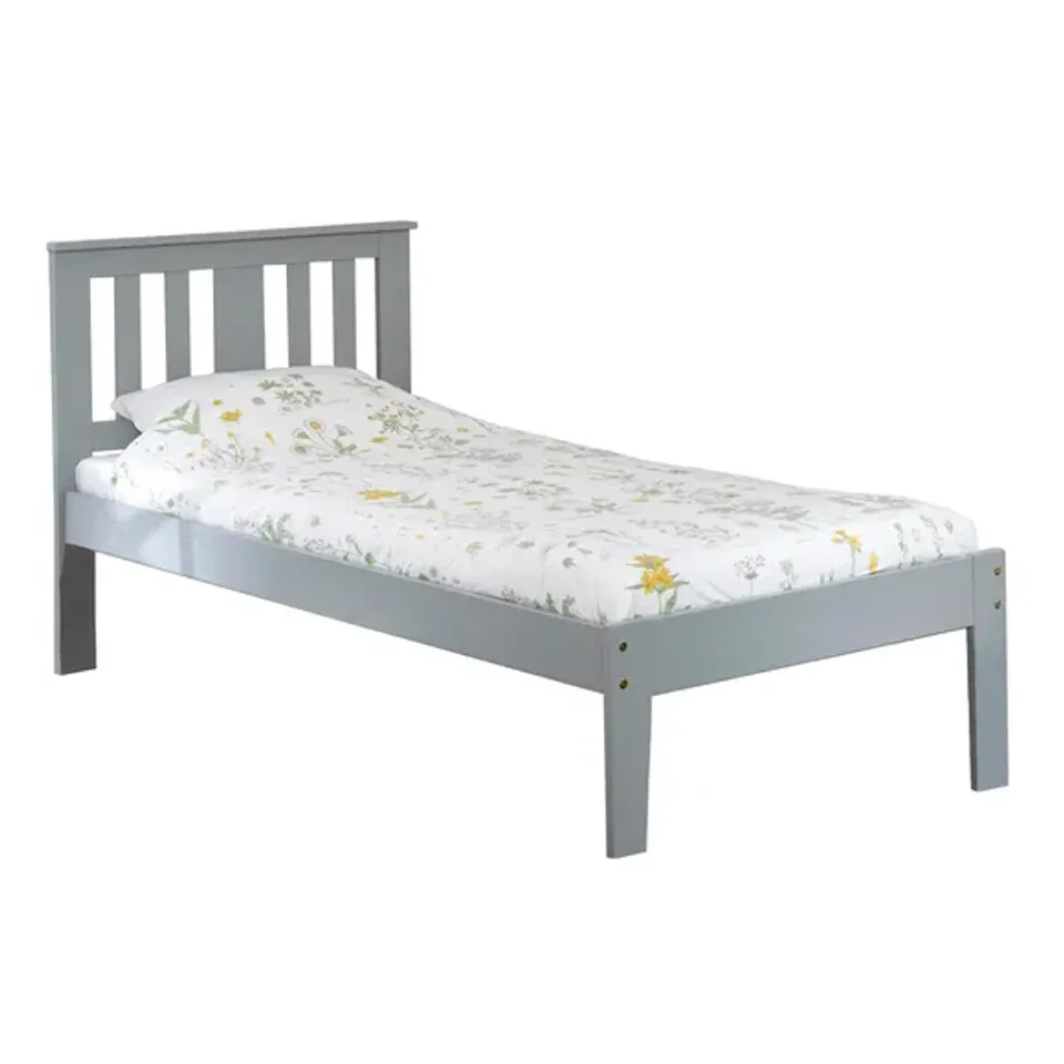 BOXED KINGSTON PINE BED FRAME GREY