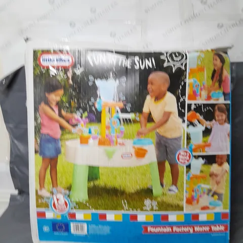 BOXED LITTLE TIKES FOUNTAIN FACTORY WATER TABLE