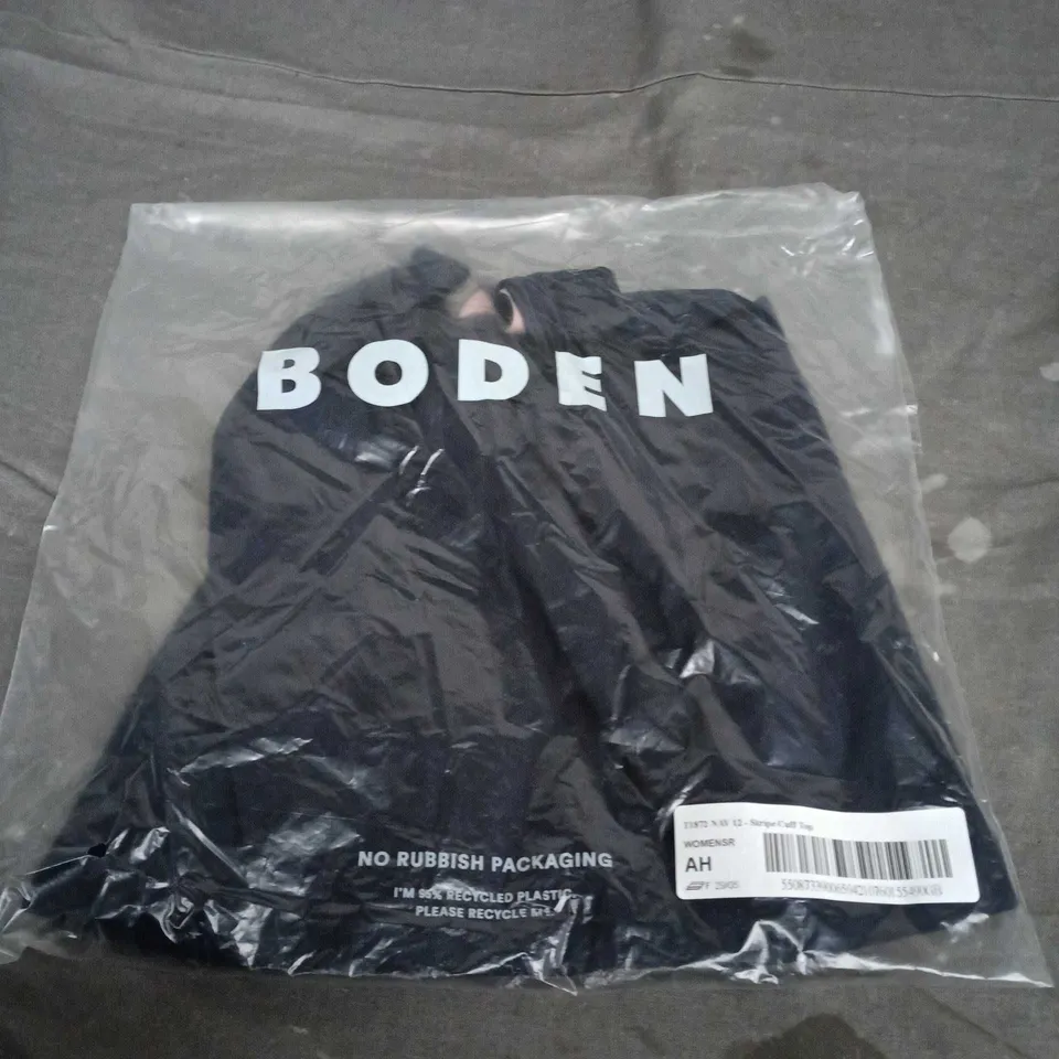 BODEN STRIPE CUFF TOP – NAVY, WOMEN'S (T1872 NAV 12)