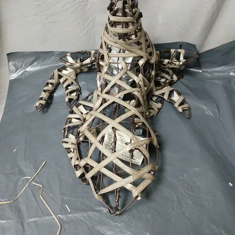 HOME STORIES PRE LIT 70CM RATTAN STAG HEAD