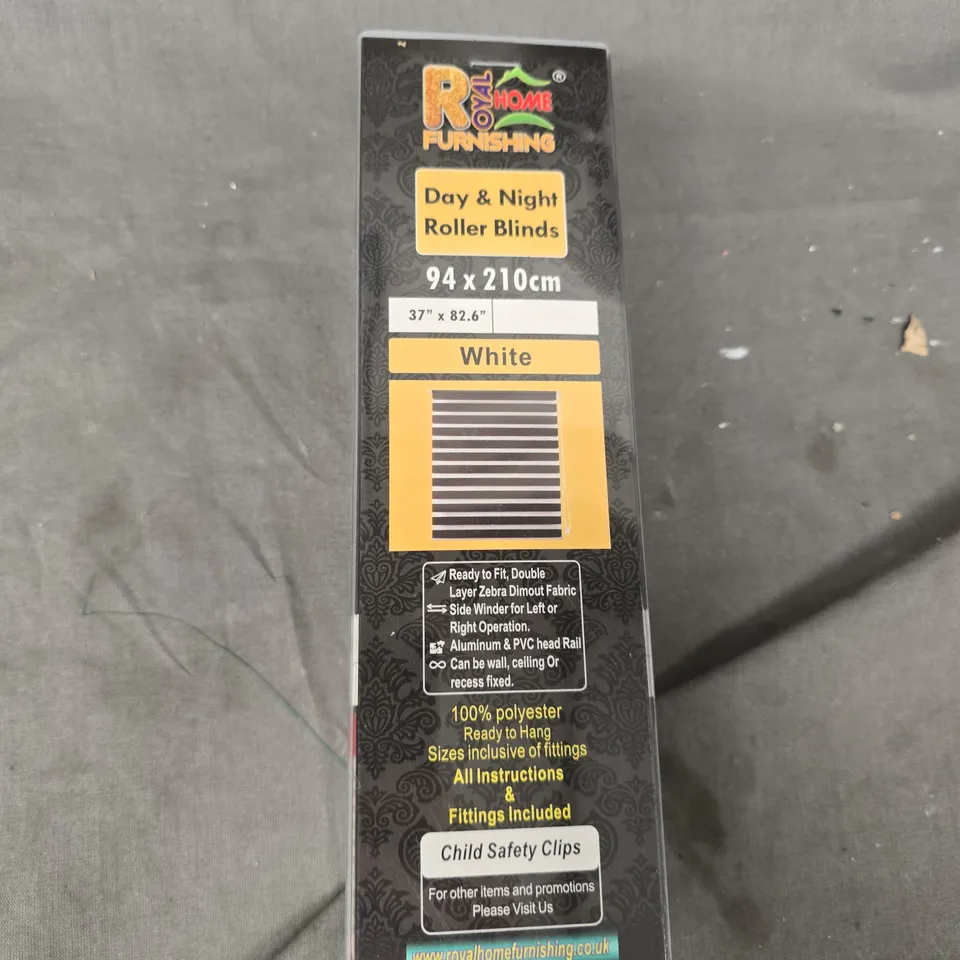 ROYAL HOME FURNISHING DAY & NIGHT ROLLER BLINDS – WHITE, 94 X 210 CM (37 X 82.6 IN)