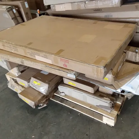 PALLET OF ASSORTED INCOMPLETE FURNITURE PARTS AND PIECES