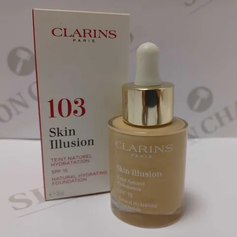 CLARINS SKIN ILLUSION NATURAL HYDRATING FOUNDATION SPF15 30ML - #103 IVORY