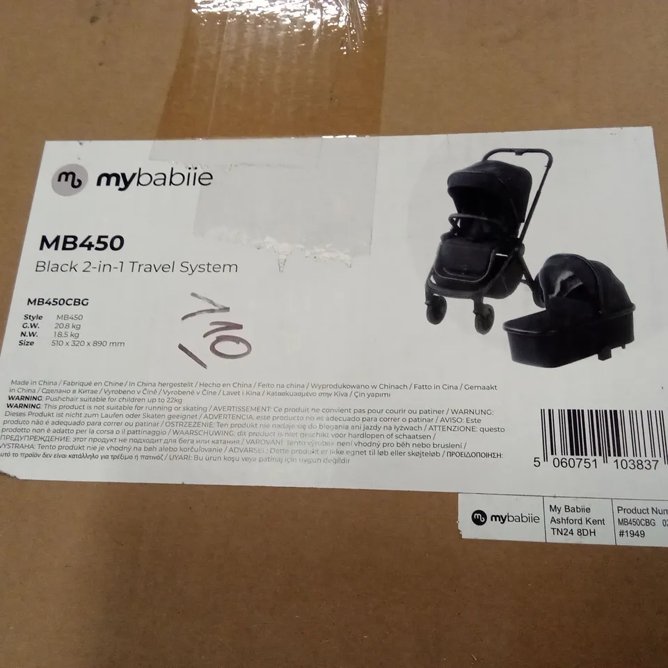 BOXED MYBABIIE MB450 TRAVEL SYSTEM 