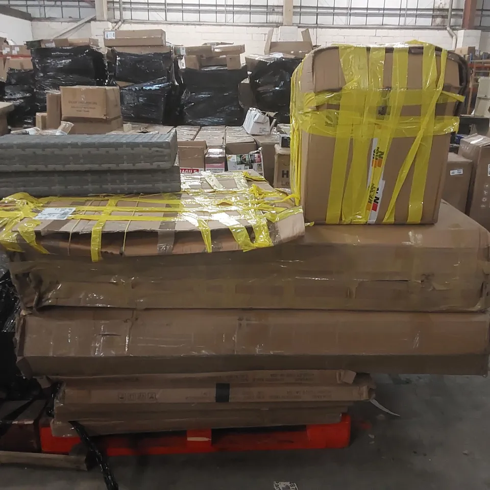 PALLET CONTAINING A LARGE QUANTITY OF ASSORTED GARDEN FURNITURE PARTS ECT