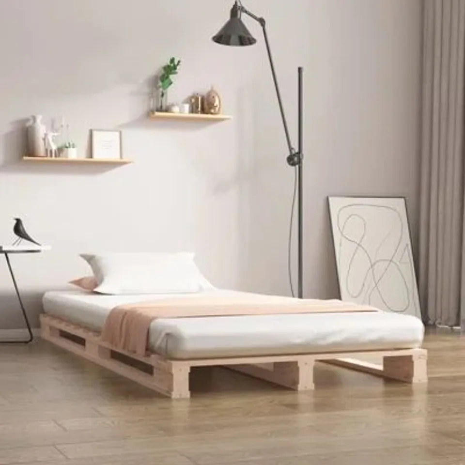 BOXED PALLET BED SOLID WOOD