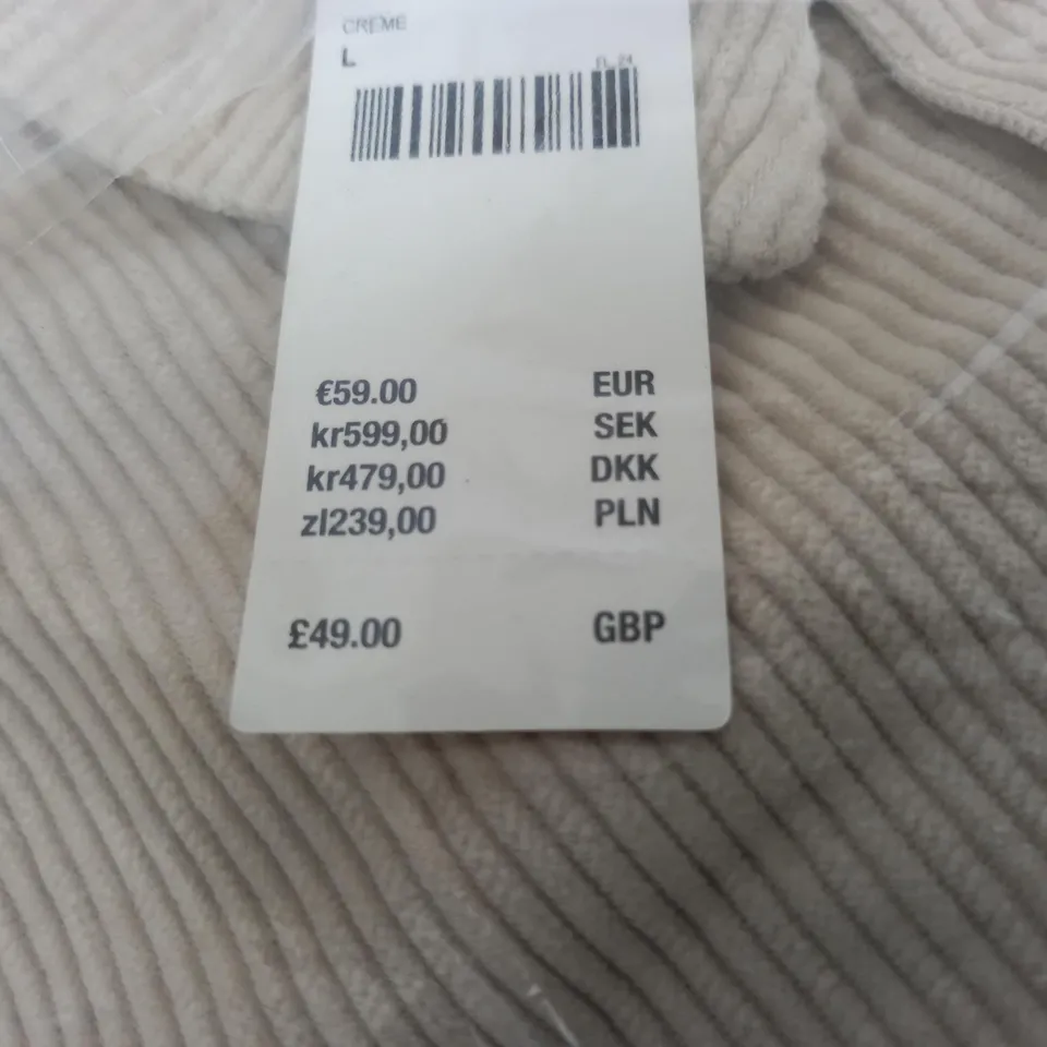 BAGGED URBAN OUTFITTERS STONE CORD SHIRT - L