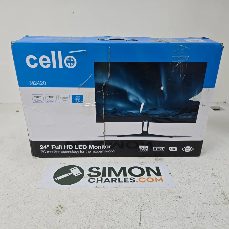 CELLO 24-INCH FULL HD LED MONITOR – MODEL M2420 – BOXED