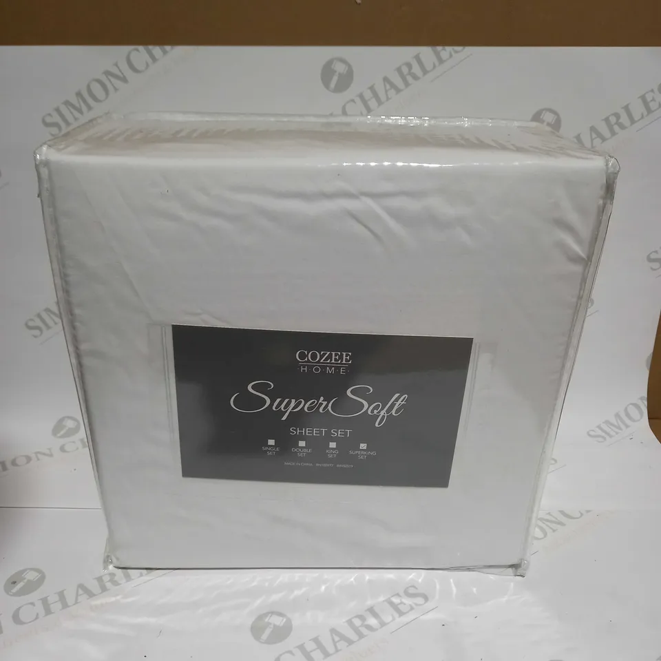 COZEE HOME SUPERSOFT SHEET SET - SUPERKING